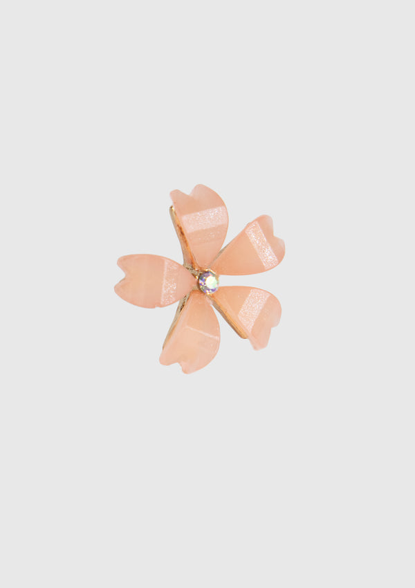 Sakura x Diamante Stud Earrings in Pink