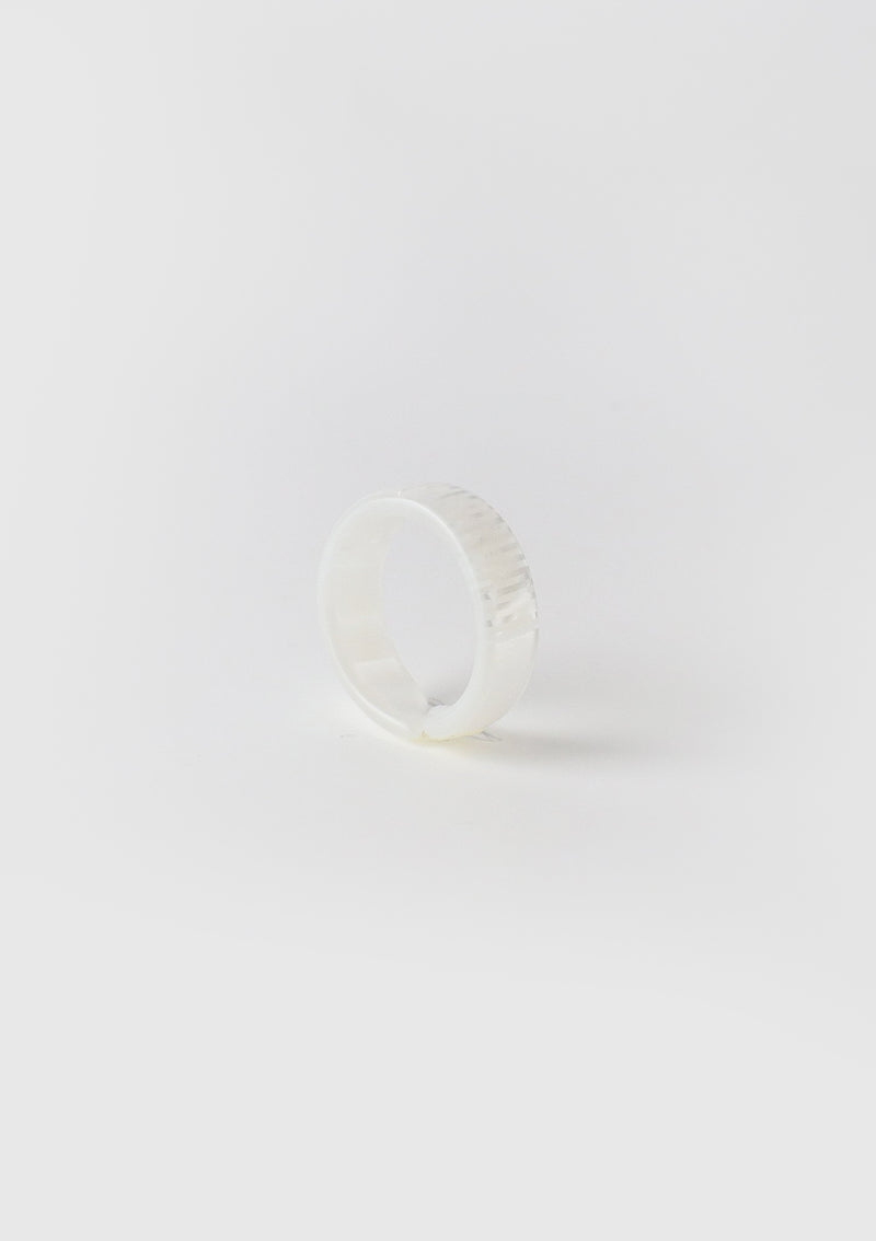 Fortuna Ring in Milky White