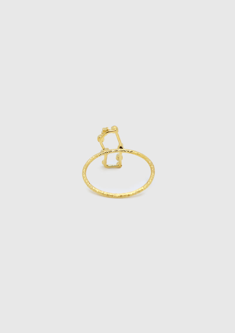 GEMINI Constellation Ring in Gold