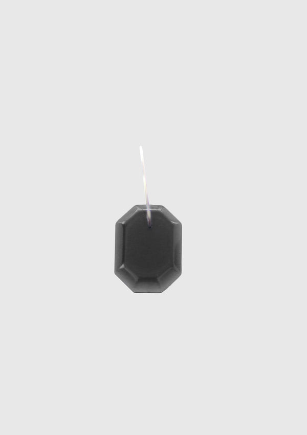 Gem Motif Hoop Earring (Single) in Black