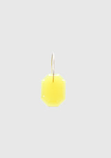 Gem Motif Hoop Earring (Single) in Yellow