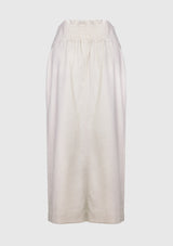 High-Waisted I-Line Fitted Midi Skirt in Ivory