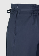 High Waist Tucked Wide Pants in Navy