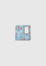 Japanese Motif Patterned Handkerchief in Light Blue