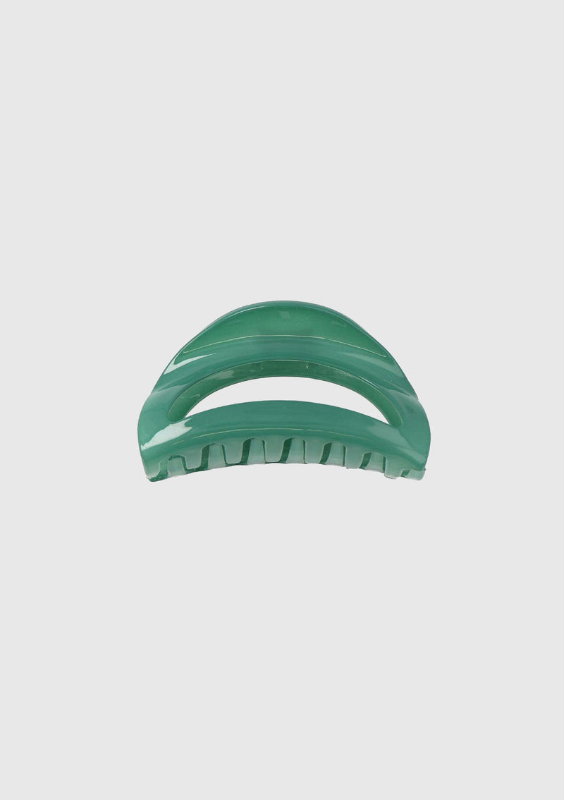 D Shape French Hair Claw in Green