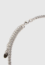 Large Curb Chain Necklace in Silver