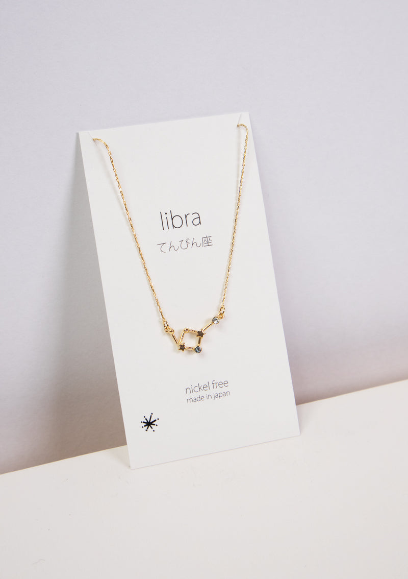 LIBRA Constellation Necklace in Gold