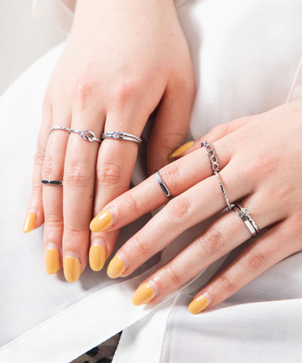 10-Piece Stacking Rings in Silver