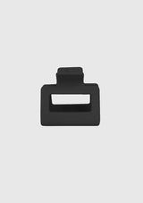 Resin Cut-Out Rectangular Hair Claw in Black