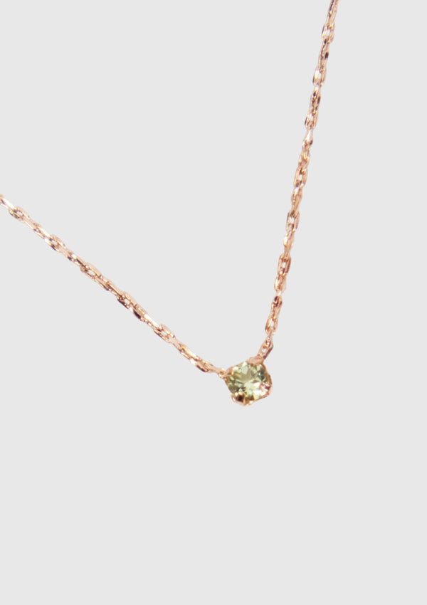 AUGUST Birthstone Necklace in Peridot
