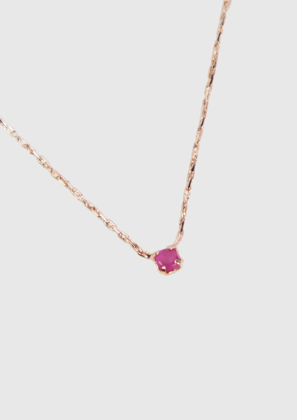JULY Birthstone Necklace in Ruby