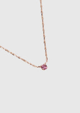 OCTOBER Birthstone Necklace in Pink Tourmaline