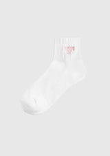 Short Socks with NEW YORK CITY Embroidered Logo in White Other