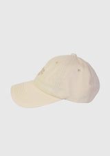 NYC 6-Panel Embroidered Logo Cap in Off White