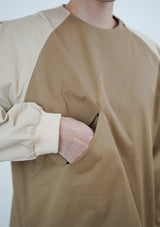 Pocket Tonal Pullover in Brown