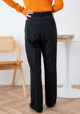 Semi-Flare Pants in Black