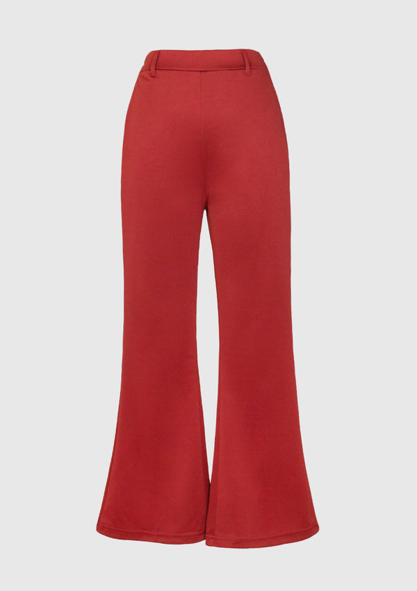 Bootcut Pants in Red