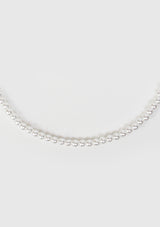 Large Irregular Pearl Necklace in White