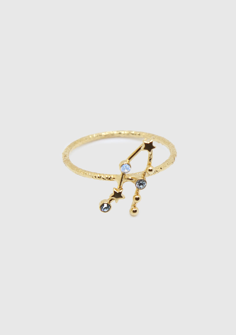 PISCES Constellation Ring in Gold