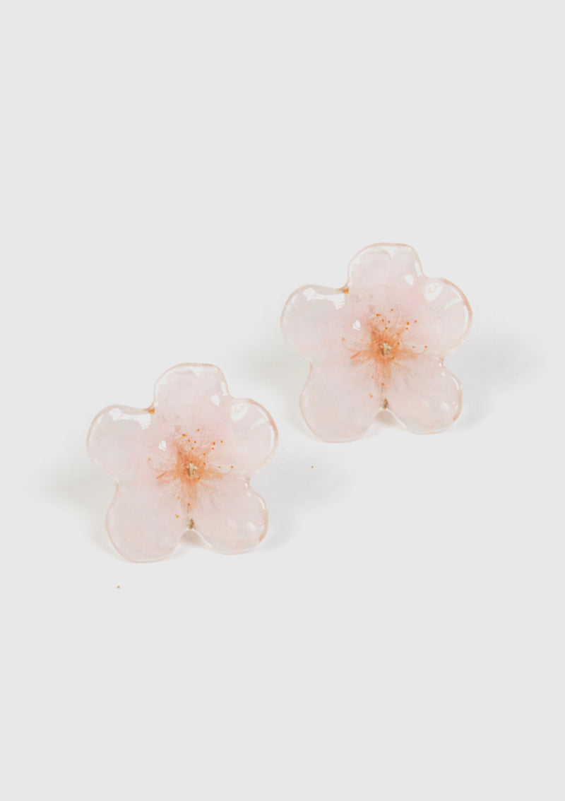 Sakura Clip-On Earrings in Pink