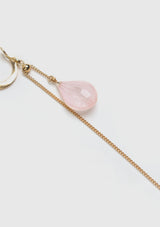 Sakura Petal Teardrop Adjustable Chain Clip-On Earrings in Pink