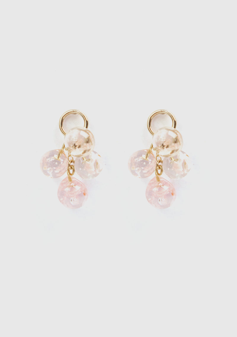 Sakura Bubble Cluster Earrings in Pink