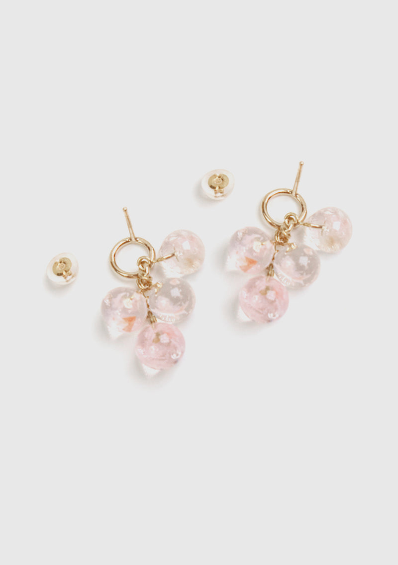 Sakura Bubble Cluster Earrings in Pink