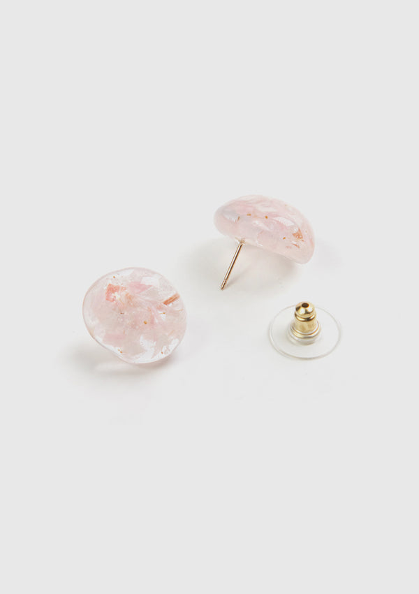 Sakura Stone Earrings in Pink