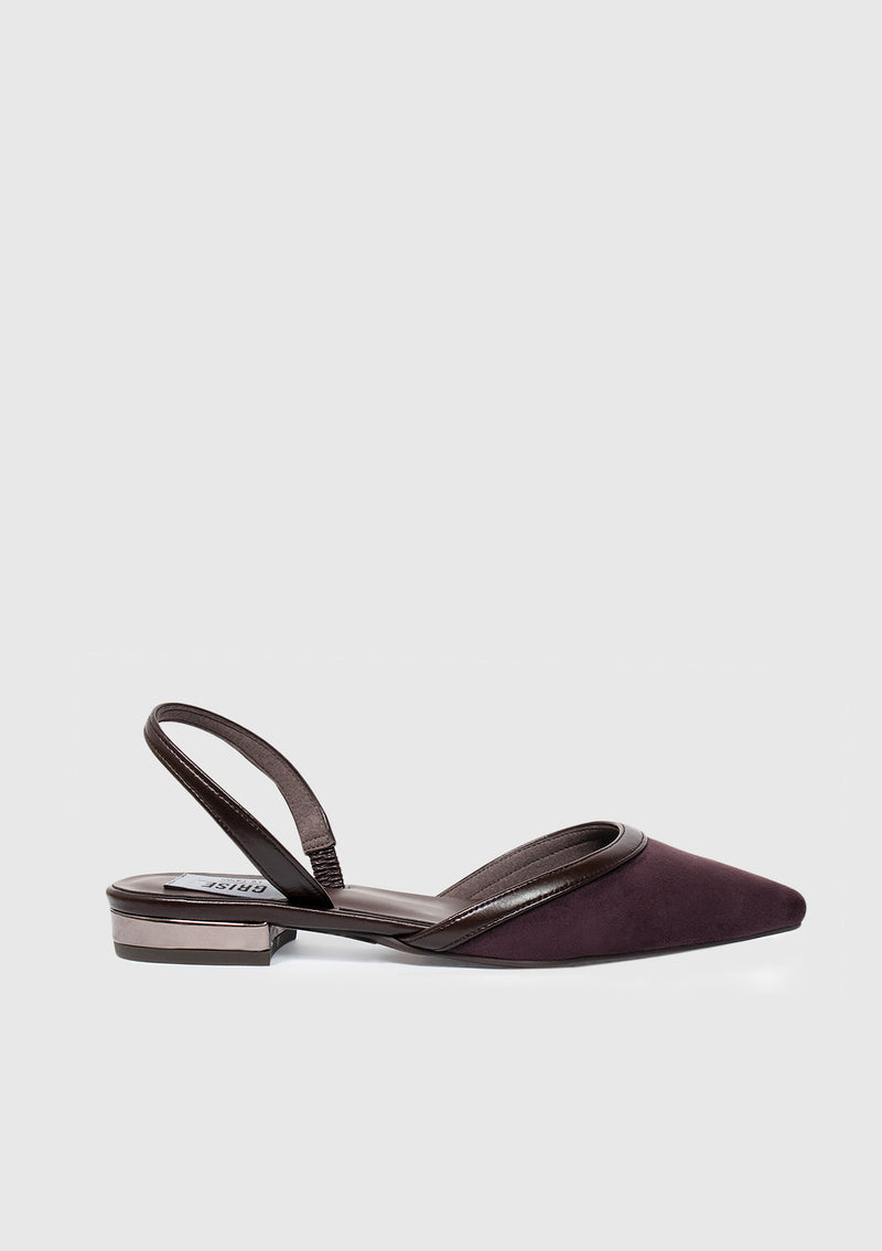 Pointed Slingback Sandals in Brown Other - LUMINE SINGAPORE