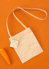Upcycled Paper Sacoche Bag in Carrots