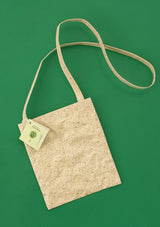 Upcycled Paper Sacoche Bag in Tea