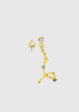 SAGITTARIUS Constellation Asymmetric Earrings in Gold