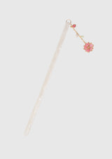 Sakura Charm Hair Stick in White