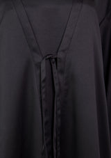 Satin Cardigan With Camisole And Shorts 3-Pc Set in Black