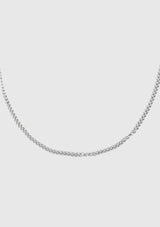 Small Curb Chain Necklace in Silver