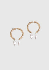 Half Circle Front Back Earrings in Gold