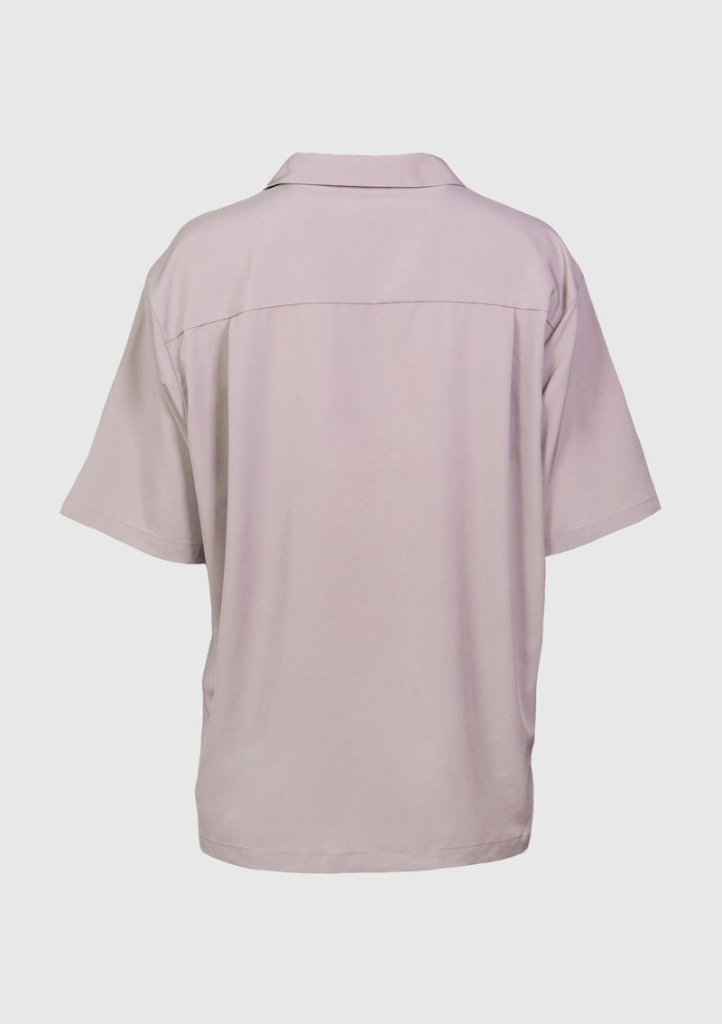 1-Pocket Hawaiian Collar Shirt in Beige