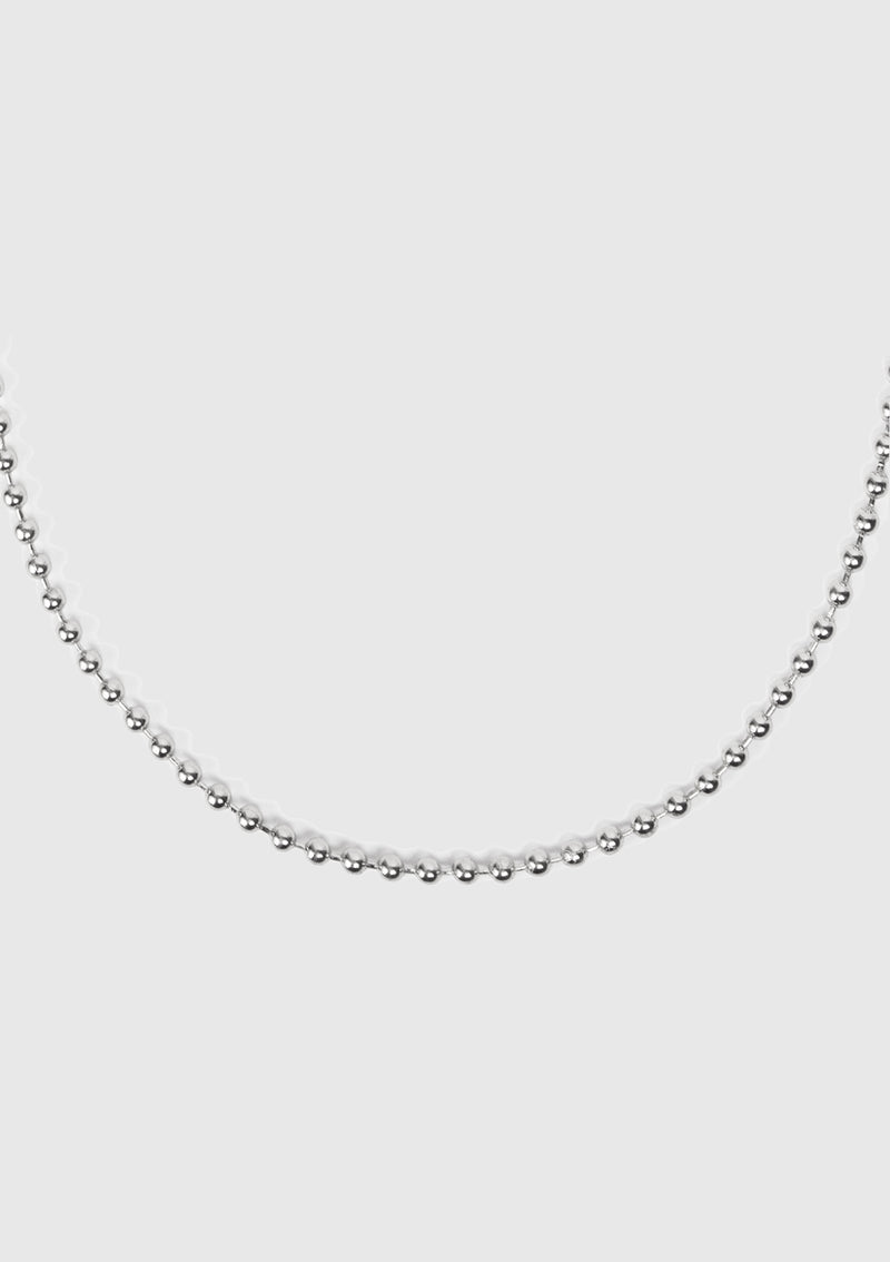 Simple Ball Chain Necklace in Silver