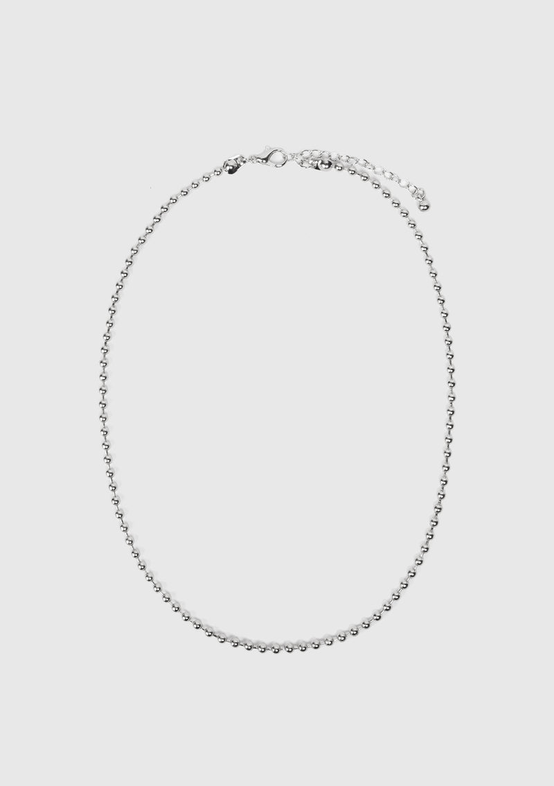 Simple Ball Chain Necklace in Silver