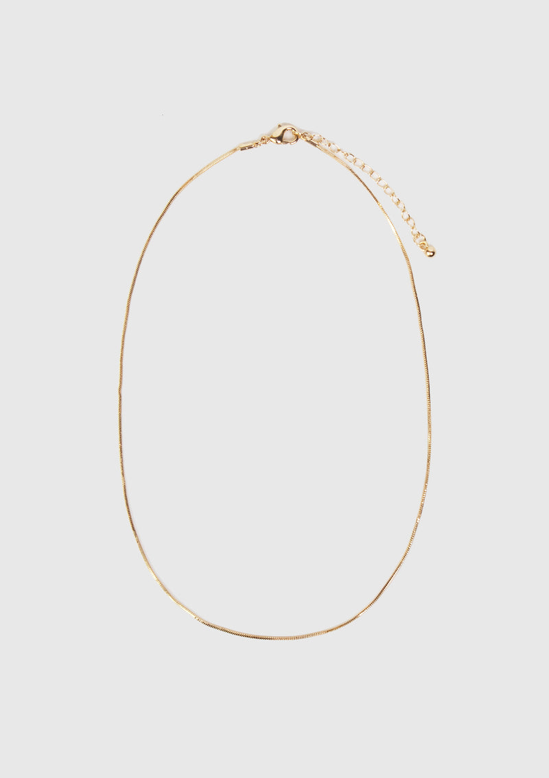 Simple Snake Chain Necklace in Gold