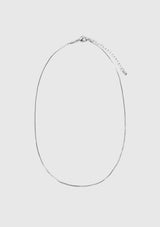 Simple Snake Chain Necklace in Silver