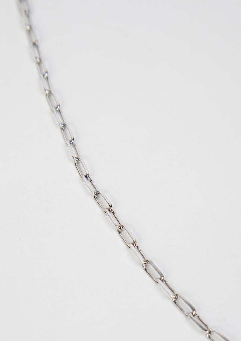 Simple Square Chain Necklace in Silver