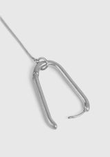 Long Chain Two Way Earrings in Silver