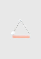 Pearl x Triangle Earring (Single) in Pink