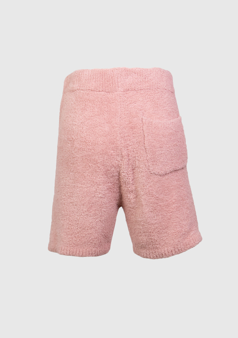Teddy Hoodie With Shorts 2-Pc Set in Light Pink