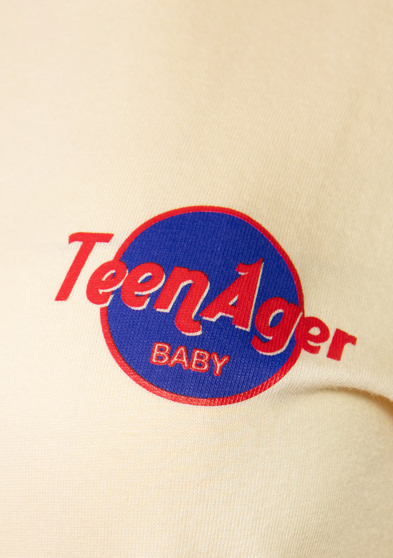 TEENAGER Logo Tee in Beige - LUMINE SINGAPORE