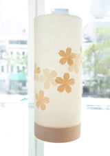 Sakura Motif Cordless Tube Washi Lamp