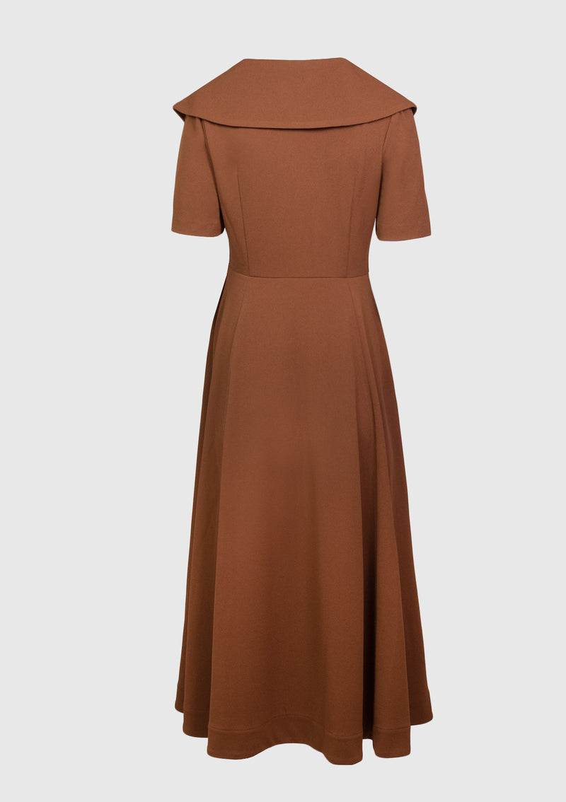 Sailor Volume Dress in Camel – LUMINE SINGAPORE