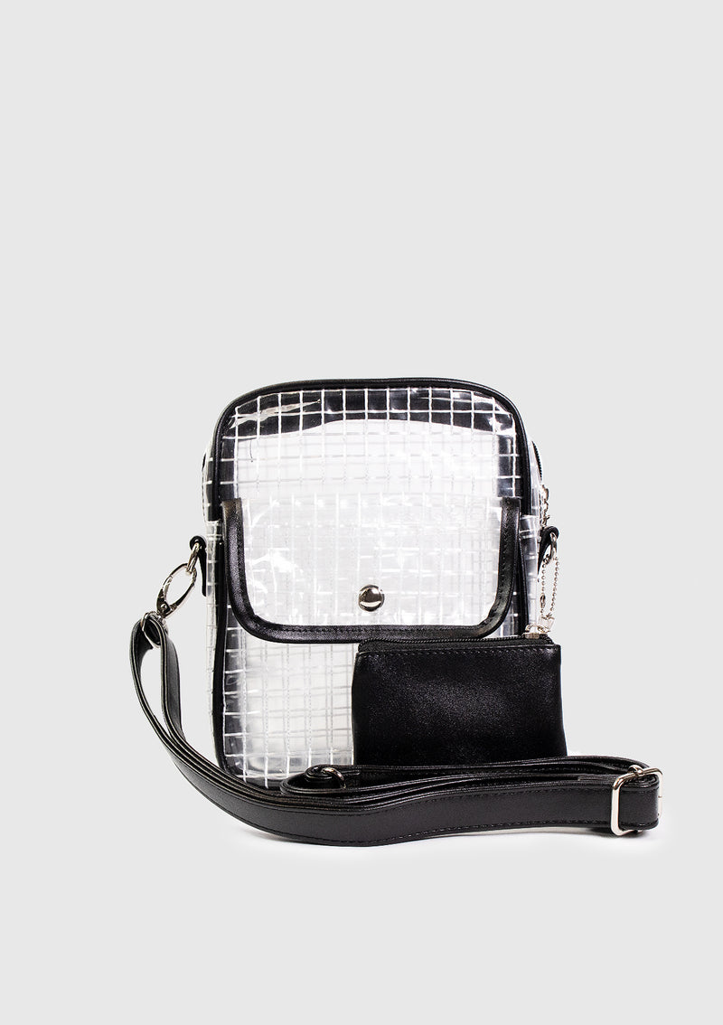 Vinyl Messenger Pouch in Black Other