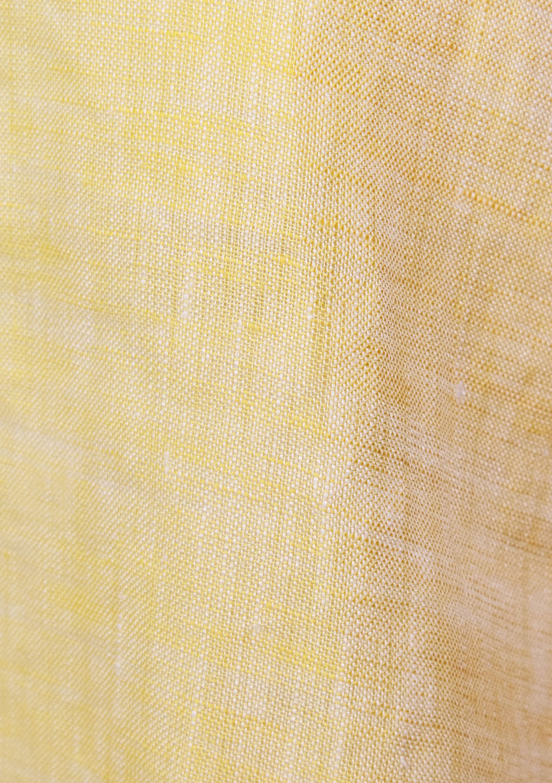 Sleeveless V-Back Flare Blouse in Light Yellow - LUMINE SINGAPORE
